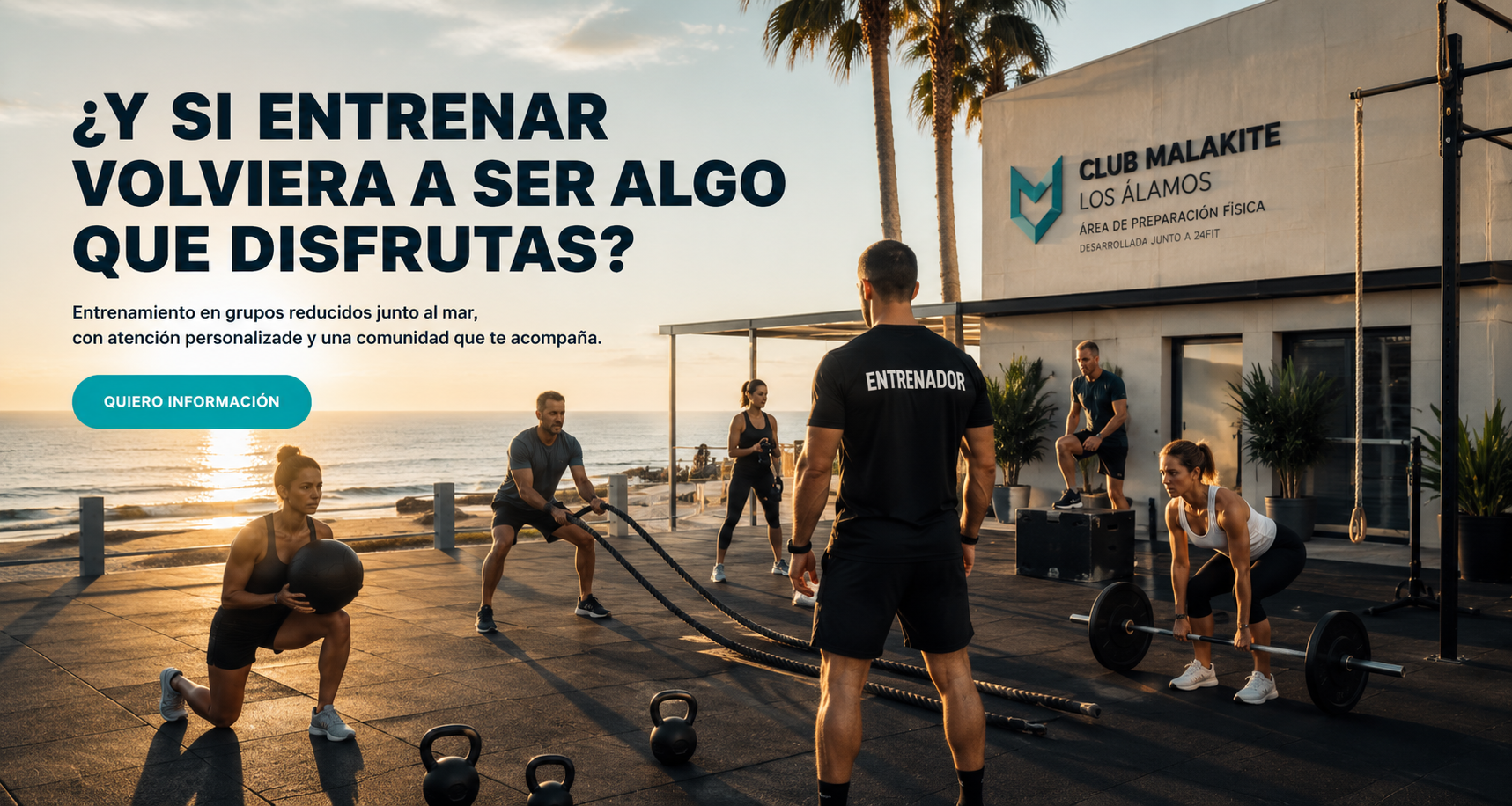 Club Malakite Los Álamos - Entrenamiento en grupos reducidos junto al mar